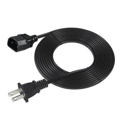 NEMA 1-15P до IEC C18 Power Cord - 2-проходный US Plug to C18 Connector Cable для адаптера ноутбука, проектора, питания монитора