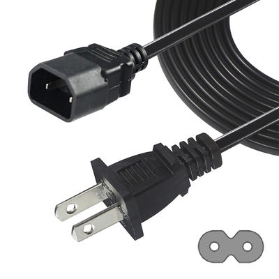 NEMA 1-15P до IEC C18 Power Cord - 2-проходный US Plug to C18 Connector Cable для адаптера ноутбука, проектора, питания монитора