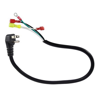 Кабель питания с угловым разъемом US 3-Prong на клеммы Spade/Ring, 14AWG