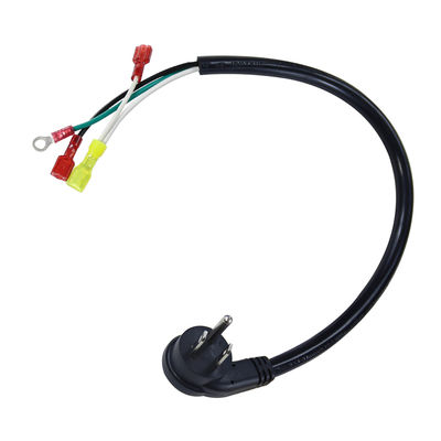 Кабель питания с угловым разъемом US 3-Prong на клеммы Spade/Ring, 14AWG