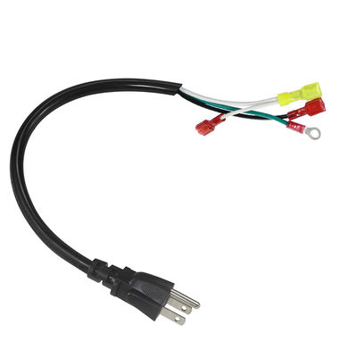 Правый угол 3P US Кабель питания от кнопки до конца, 14AWG 3-проволочный предварительно завершенный шнур для усилителя аудио оборудования 3/6FT