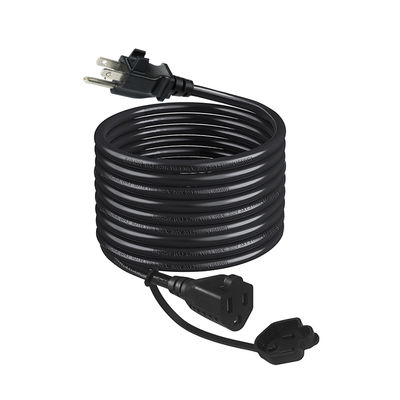 Удлинитель с вилкой NEMA 5-15P и зажимом для кабеля, 14AWG