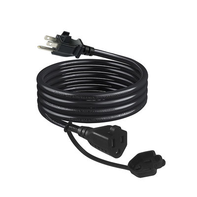 Удлинитель с вилкой NEMA 5-15P и зажимом для кабеля, 14AWG