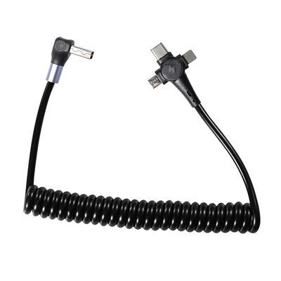 Вплетенный нейлонный быстрый USB C 3.0 Type C кабель 3-в-1 катушки зарядки