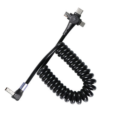 Вплетенный нейлонный быстрый USB C 3.0 Type C кабель 3-в-1 катушки зарядки