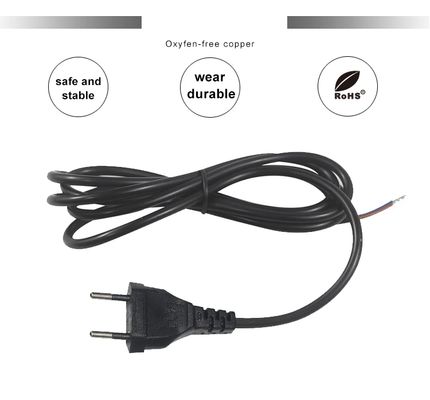 1.8M EU 2Pin Plug Power Cord 250V 10A ПВХ кабель