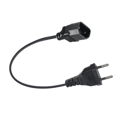 Кабель питания EU Plug - IEC C18 2-контактный европейский кабель переменного тока для адаптера ноутбука, аудиоусилителя, проектора, принтера, 250 В 2,5 А