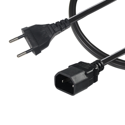 Кабель питания EU Plug - IEC C18 2-контактный европейский кабель переменного тока для адаптера ноутбука, аудиоусилителя, проектора, принтера, 250 В 2,5 А