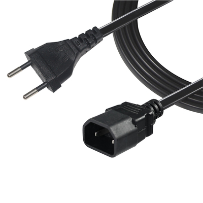 Кабель питания EU Plug - IEC C18 2-контактный европейский кабель переменного тока для адаптера ноутбука, аудиоусилителя, проектора, принтера, 250 В 2,5 А