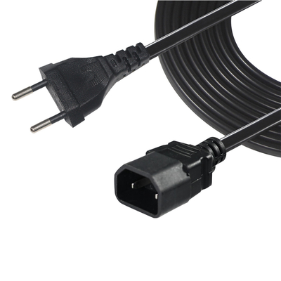 Кабель питания EU Plug - IEC C18 2-контактный европейский кабель переменного тока для адаптера ноутбука, аудиоусилителя, проектора, принтера, 250 В 2,5 А