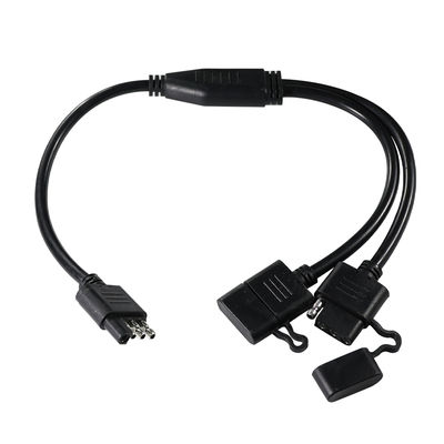 3-управляемый Y-разделитель трейлера с легкой проводкой 1.2M Черный ПВХ