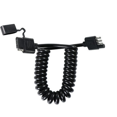 4-прикольный катушный кабель для подъема прицепа, неотразимый на погоду, 1,2 м, черный