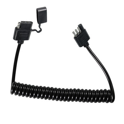 4-прикольный катушный кабель для подъема прицепа, неотразимый на погоду, 1,2 м, черный