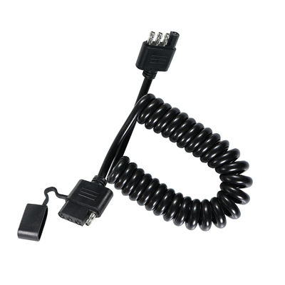 4-прикольный катушный кабель для подъема прицепа, неотразимый на погоду, 1,2 м, черный