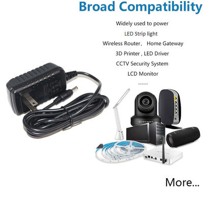 Адаптер питания 12 В 1 А, вилка США, вход переменного тока 100-240 В