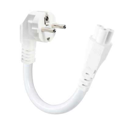 Кабель питания EU Plug to IEC C5 - Европейский 2-контактный кабель переменного тока для адаптера ноутбука, ноутбука, проектора, 2,5 А, 250 В, разъем типа «клевер»