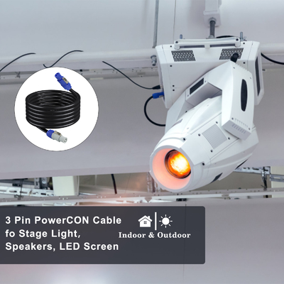 PowerCON расширительный кабель -3-прикольный блокировочный кабель питания переменного тока для освещения сцены, аудиооборудования, распределения энергии на мероприятиях