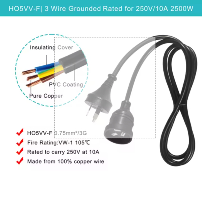 AU Plug to Female AUS Socket Extension Power Cord - австралийский 3-принный главный кабель, 240В 10А/15А