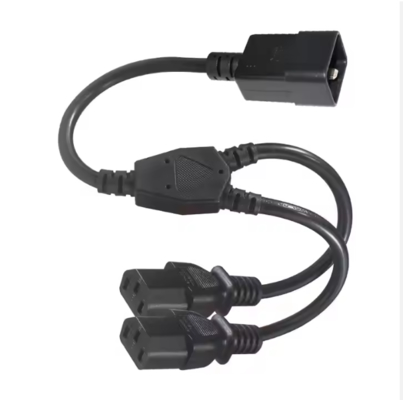 Кабель C20 до Dual C13 Power Splitter, 250V 15A, IEC 60320 Расширительный кабель для PDU/Центра обработки данных/сервера