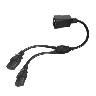 Кабель C20 до Dual C13 Power Splitter, 250V 15A, IEC 60320 Расширительный кабель для PDU/Центра обработки данных/сервера