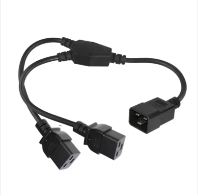 C20 до Dual C19 Power Splitter Cable, 250V 16A, тяжелый расширительный кабель IEC для PDU, сервера, использования в дата-центре