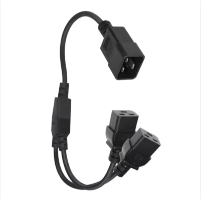 C20 до Dual C19 Power Splitter Cable, 250V 16A, тяжелый расширительный кабель IEC для PDU, сервера, использования в дата-центре