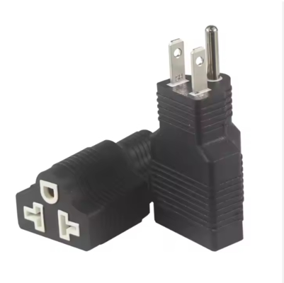 NEMA 5-15P до 5-15R Адпрессор прямоугольного ввода 15A 125V