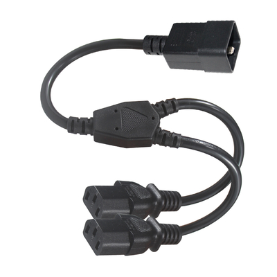 C20 до 2xC13 Y-Splitter Power Cord 15A 250V Чистая медь