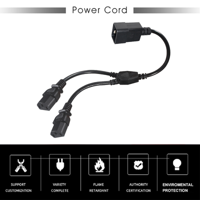 C20 до 2xC13 Y-Splitter Power Cord 15A 250V Чистая медь
