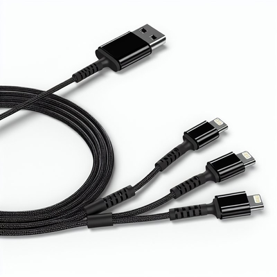 Сертифицированный CE 3-в-1 USB кабель зарядки с быстрой зарядкой 15 Вт