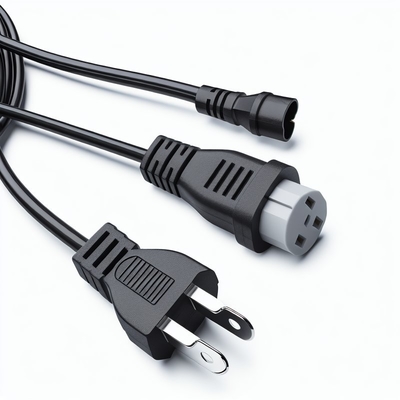 Силовой кабель NEMA 5-15P - C5, 18AWG SJT, ПВХ, черный