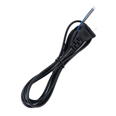 Кабель питания NEMA 1-15P с 2-контактной не поляризованной вилкой и зачищенным луженым концом для нестандартных применений