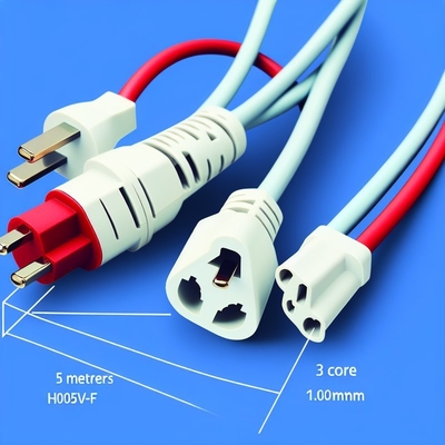 Шнур питания UK, 0,5 м, кабель H05VV-F, 3 жилы, для бытовой техники