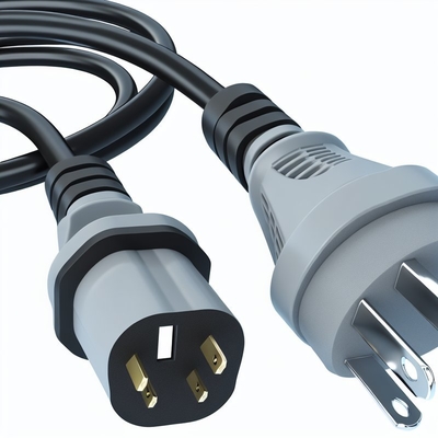 NEMA 5-15P к IEC C5 Кабель питания 14AWG 250V 16A Черный