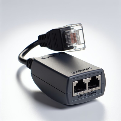 UK Plug 24V 1A POE Injector с 2 портами RJ45 для IP-камеры