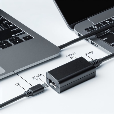 Кабель USB-C для повышения напряжения постоянного тока для зарядки ноутбука, роутера 12 В 20 В