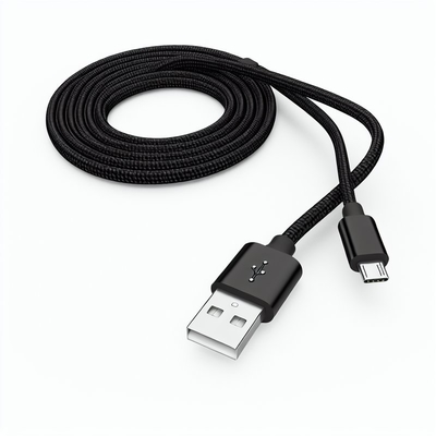 6 футов Найлоновый свёрнутый микро USB кабель быстрая зарядка передача данных