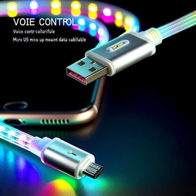 Кабель для зарядки USB типа C с цветной подсветкой