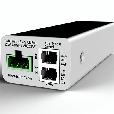 Сплиттер POE 48В на 12В IEEE802.3af с разъемами RJ45 и кабелем постоянного тока