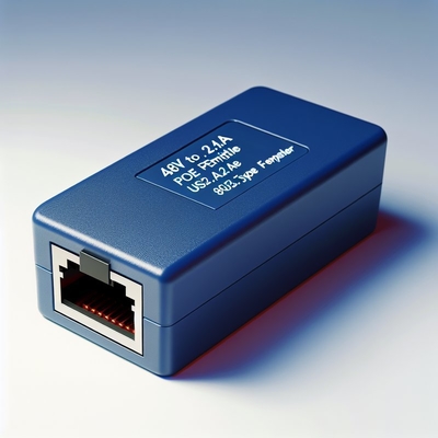 48V до 5V 2.4A PoE Splitter с выходом USB и RJ45 IEEE 802.3af