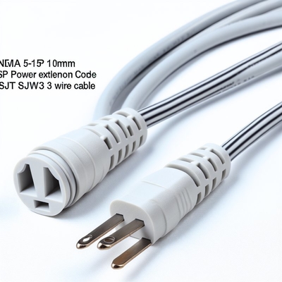 Шнур питания NEMA 5-15P to 5-15R 0.5м SJT 16AWG 125В 15А