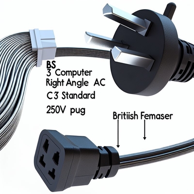 Великобритания Подключается к IEC C7 Power Cord 250V 10A PVC Jacket