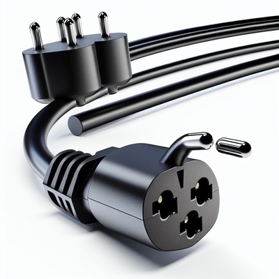 Сертифицированный VDE 3-конечный электропровод ЕС с розеткой Schuko