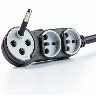 Удлинитель с вилкой EU 3pin на 2 розетки, 1.8 м