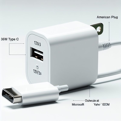 12 В 3 А тип C адаптер питания 36 Вт USB-C зарядное устройство с глобальным входом