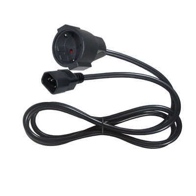 Кабель-адаптер питания IEC C14 - Schuko, гнездо, 10A 250V, H05VV-F