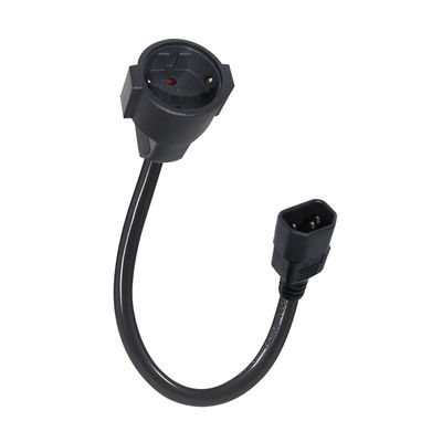 Кабель-адаптер питания IEC C14 - Schuko, гнездо, 10A 250V, H05VV-F