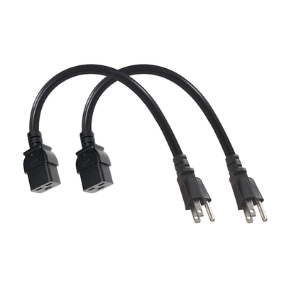 NEMA 5-15P to IEC C19 Power Cord for Data Center and Server