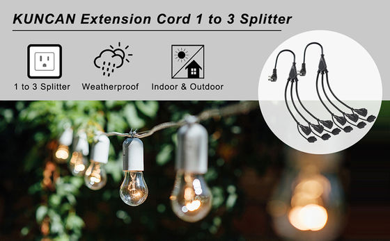 NEMA 5-15P к 3-угольному 5-15R силовому разделителю SJTW 16AWG