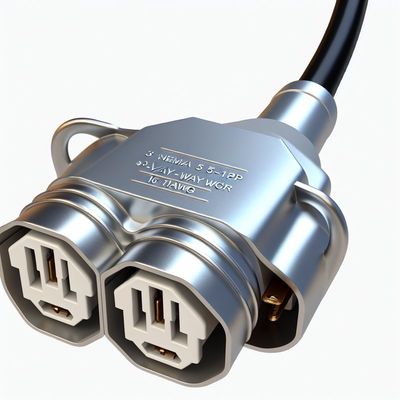 NEMA 5-15P к 3-угольному 5-15R силовому разделителю SJTW 16AWG